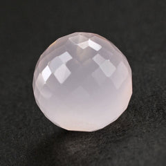 ROSE QUARTZ CHECKER CUT BALLS (HALF DRILL) LITE 13MM 14.95 Cts.