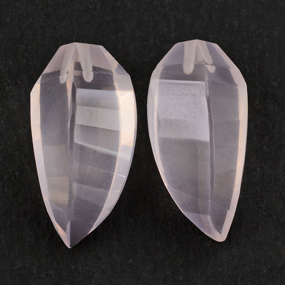 ROSE QUARTZ LADY FINGER LITE (HALF DRILL) 16X7MM 5.63 Cts.