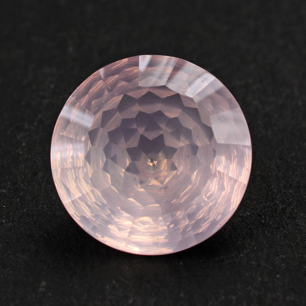 ROSE QUARTZ CONCAVE CUT ROUND 15MM 10.70 Cts.