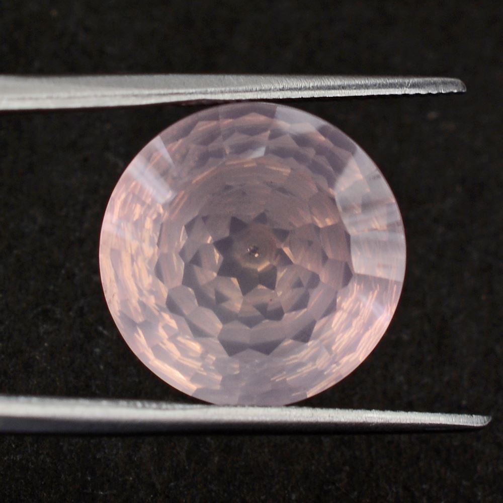 ROSE QUARTZ CONCAVE CUT ROUND 15MM 10.70 Cts.