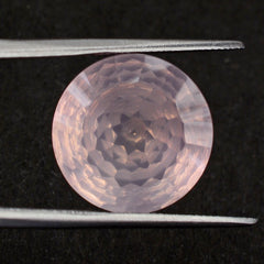 ROSE QUARTZ CONCAVE CUT ROUND 15MM 10.70 Cts.