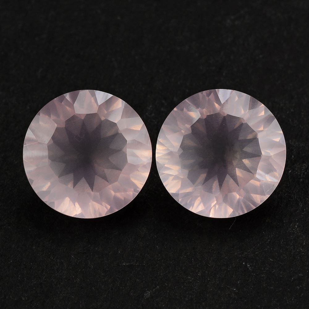 ROSE QUARTZ CONCAVE CUT ROUND 12MM 5.70 Cts.