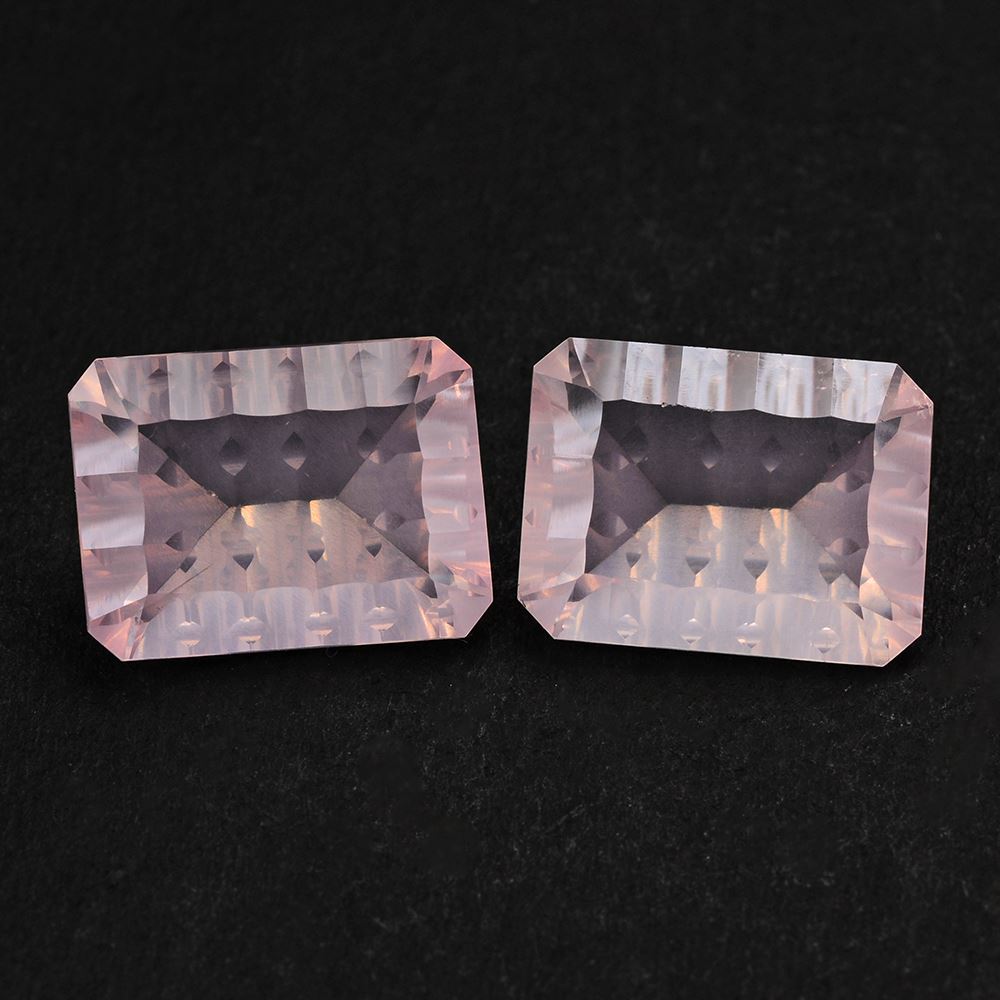 ROSE QUARTZ CONCAVE SPLENDOR CUT OCTAGON 16X12MM 9.50 Cts.