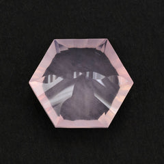 ROSE QUARTZ CONCAVE SPLENDOR CUT HEXAGON 16MM 14.53 Cts.
