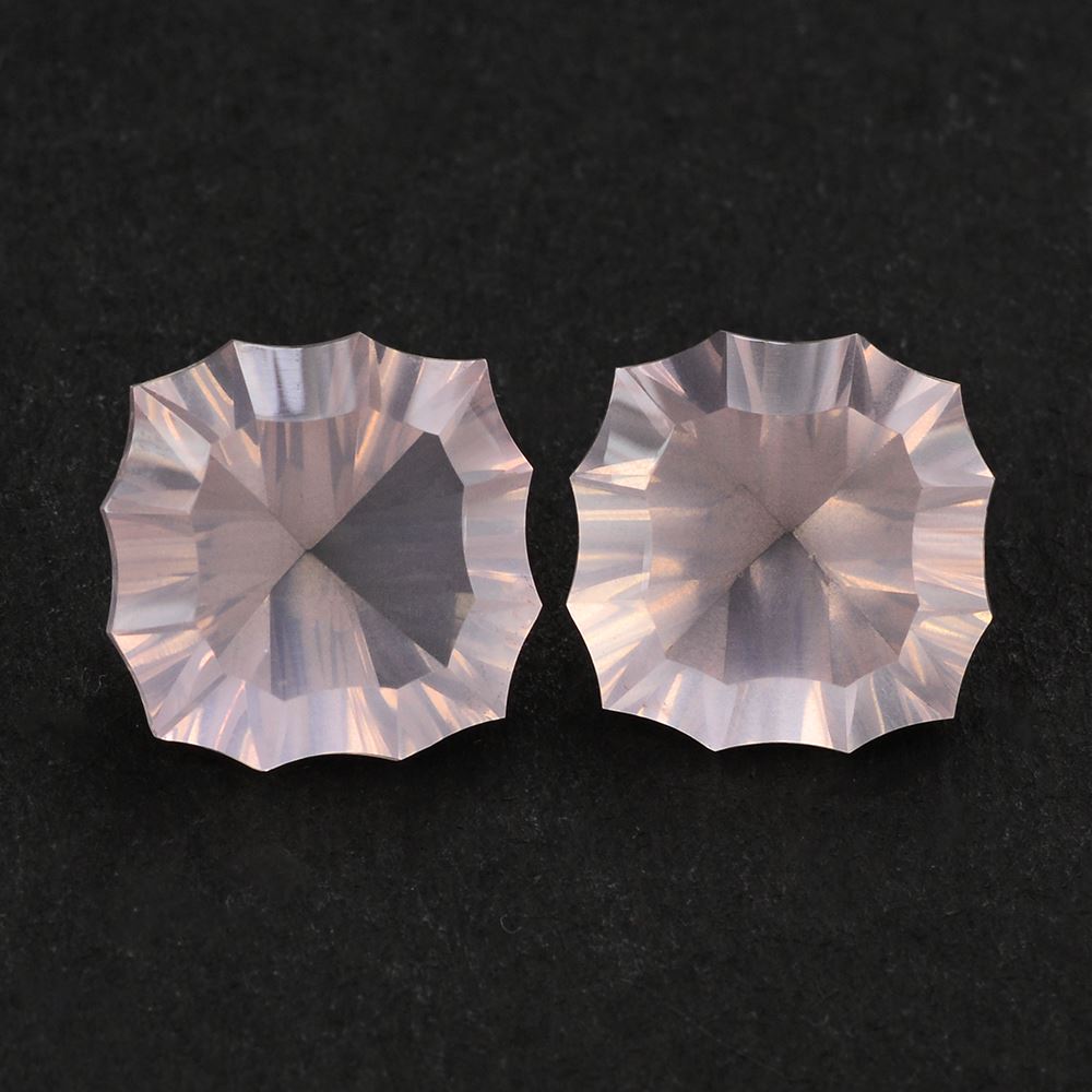 ROSE QUARTZ CONCAVE (90 CUT) CUSHION 12MM 6.15 Cts.