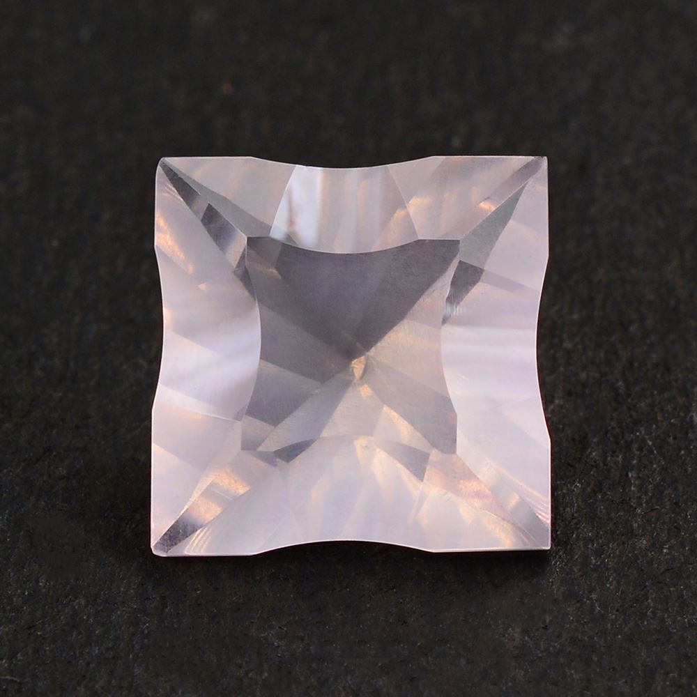 ROSE QUARTZ CONCAVE CUT SQUARE 12MM 6.45 Cts.