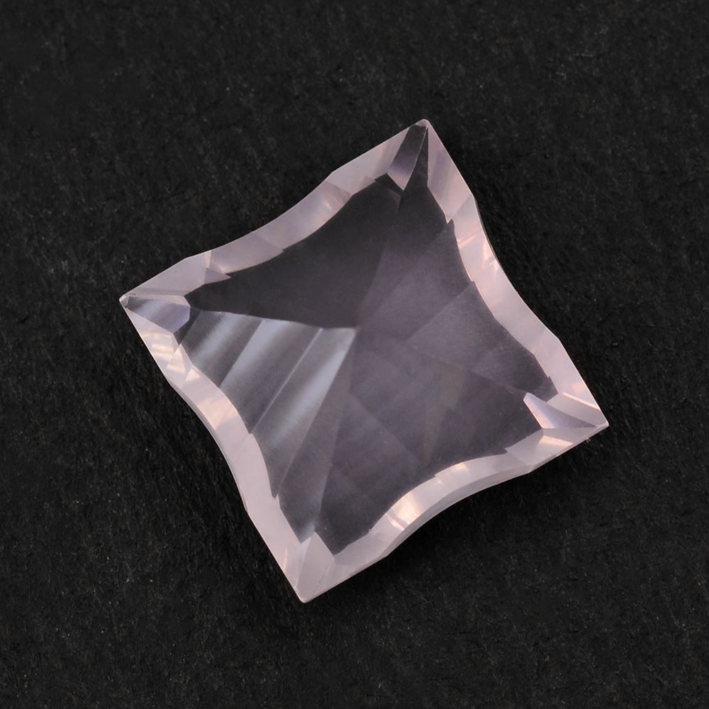 ROSE QUARTZ CONCAVE CUT SQUARE 12MM 6.45 Cts.