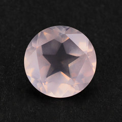 ROSE QUARTZ PENTAGON ROUND WITH STAR CUT BACK 12MM 5.59 Cts.