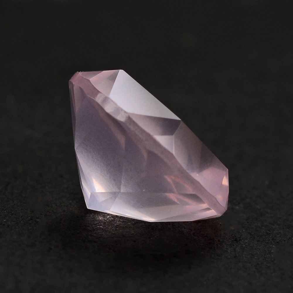 ROSE QUARTZ PENTAGON ROUND WITH STAR CUT BACK 12MM 5.59 Cts.