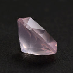 ROSE QUARTZ PENTAGON ROUND WITH STAR CUT BACK 12MM 5.59 Cts.