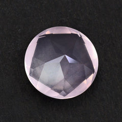 ROSE QUARTZ PENTAGON ROUND WITH STAR CUT BACK 12MM 5.59 Cts.