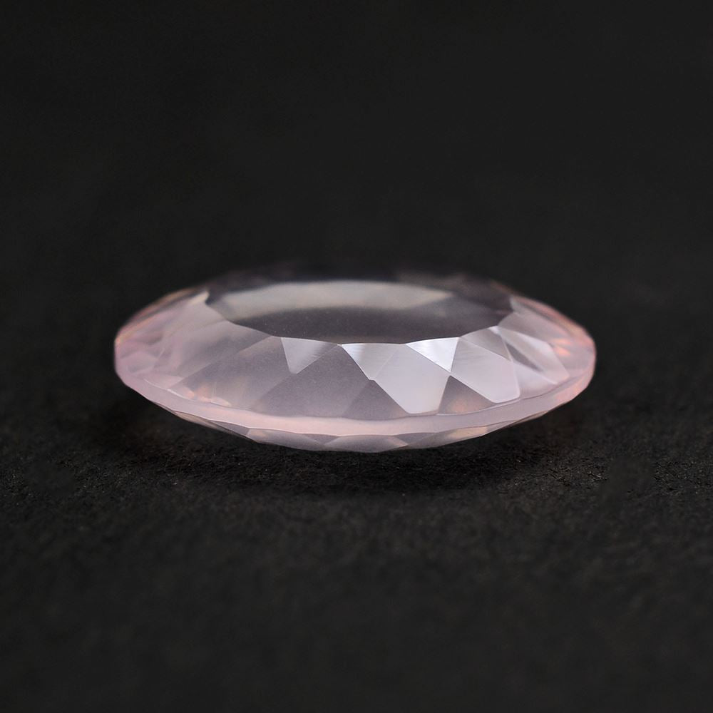 ROSE QUARTZ CONCAVE ROUND FLAT COIN 15MM 6.27 Cts.