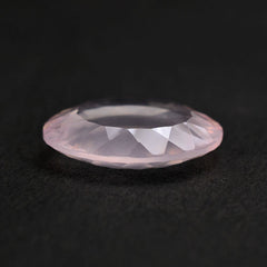ROSE QUARTZ CONCAVE ROUND FLAT COIN 15MM 6.27 Cts.