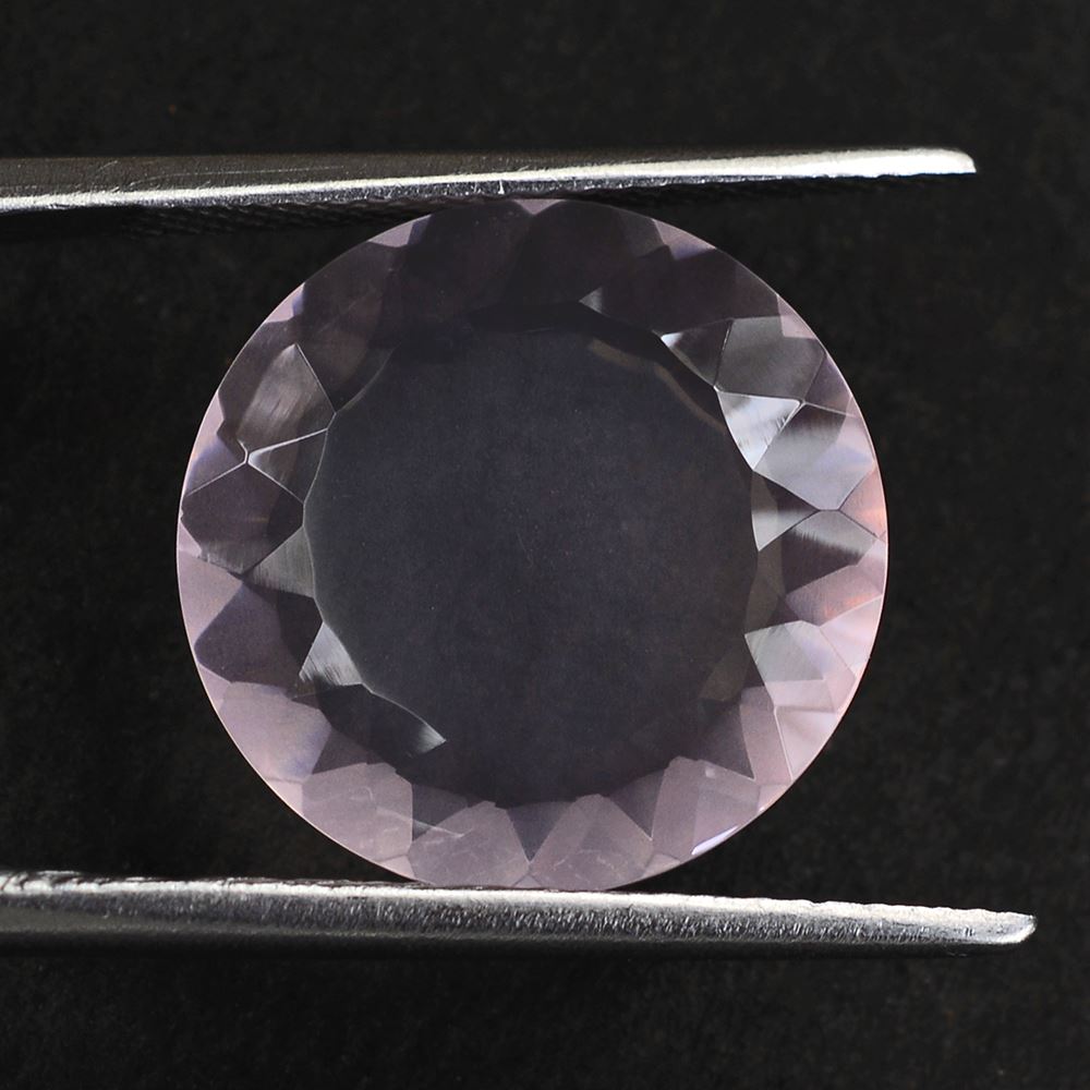 ROSE QUARTZ CONCAVE ROUND FLAT COIN 15MM 6.27 Cts.