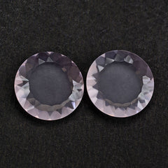 ROSE QUARTZ CONCAVE ROUND FLAT COIN 15MM 6.27 Cts.