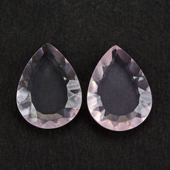 ROSE QUARTZ CONCAVE PEAR FLAT 16X12MM 5.05 Cts.