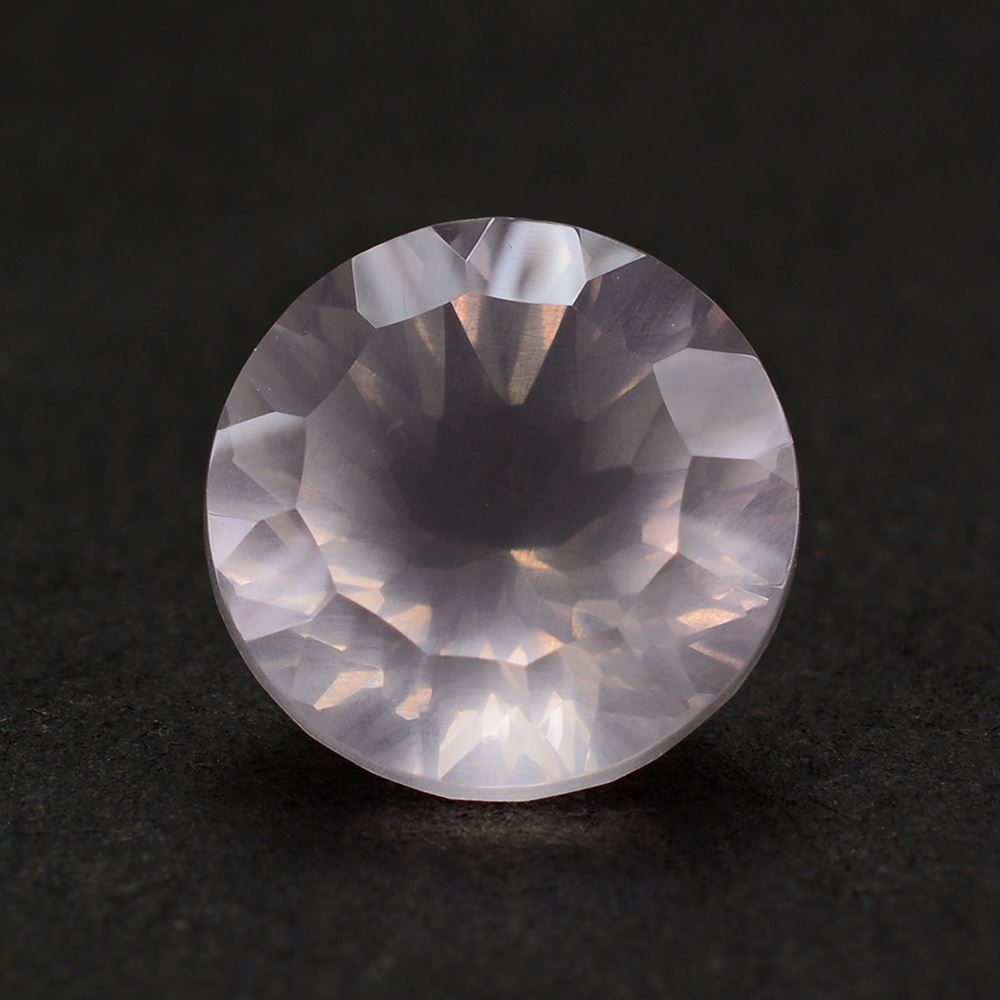 ROSE QUARTZ CONCAVE CUT ROUND 12MM 6.65 Cts.