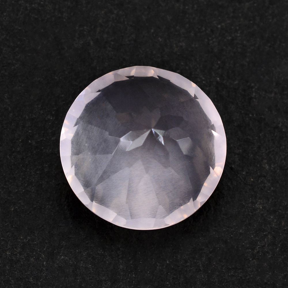 ROSE QUARTZ CONCAVE CUT ROUND 12MM 6.65 Cts.