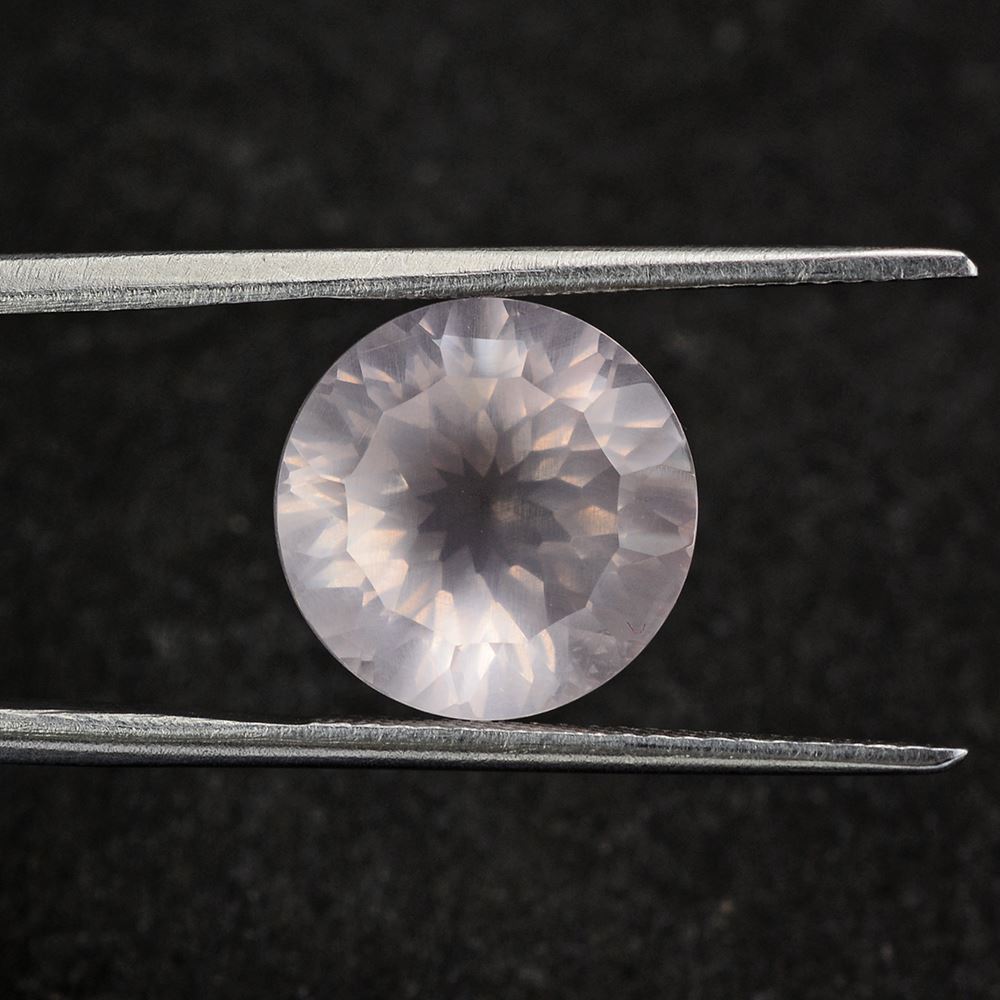 ROSE QUARTZ CONCAVE CUT ROUND 12MM 6.65 Cts.