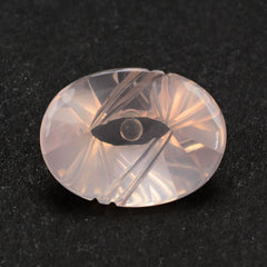 ROSE QUARTZ BUFFTOP EVIL EYE OVAL 20X15MM 15.43 Cts.
