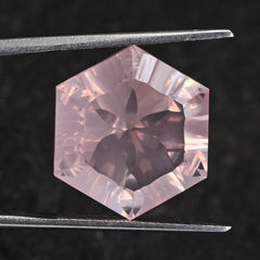 ROSE QUARTZ CONCAVE SPLENDOR CUT HEXAGON 16MM 14.25 Cts.
