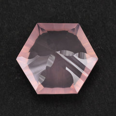 ROSE QUARTZ CONCAVE SPLENDOR CUT HEXAGON 16MM 14.37 Cts.