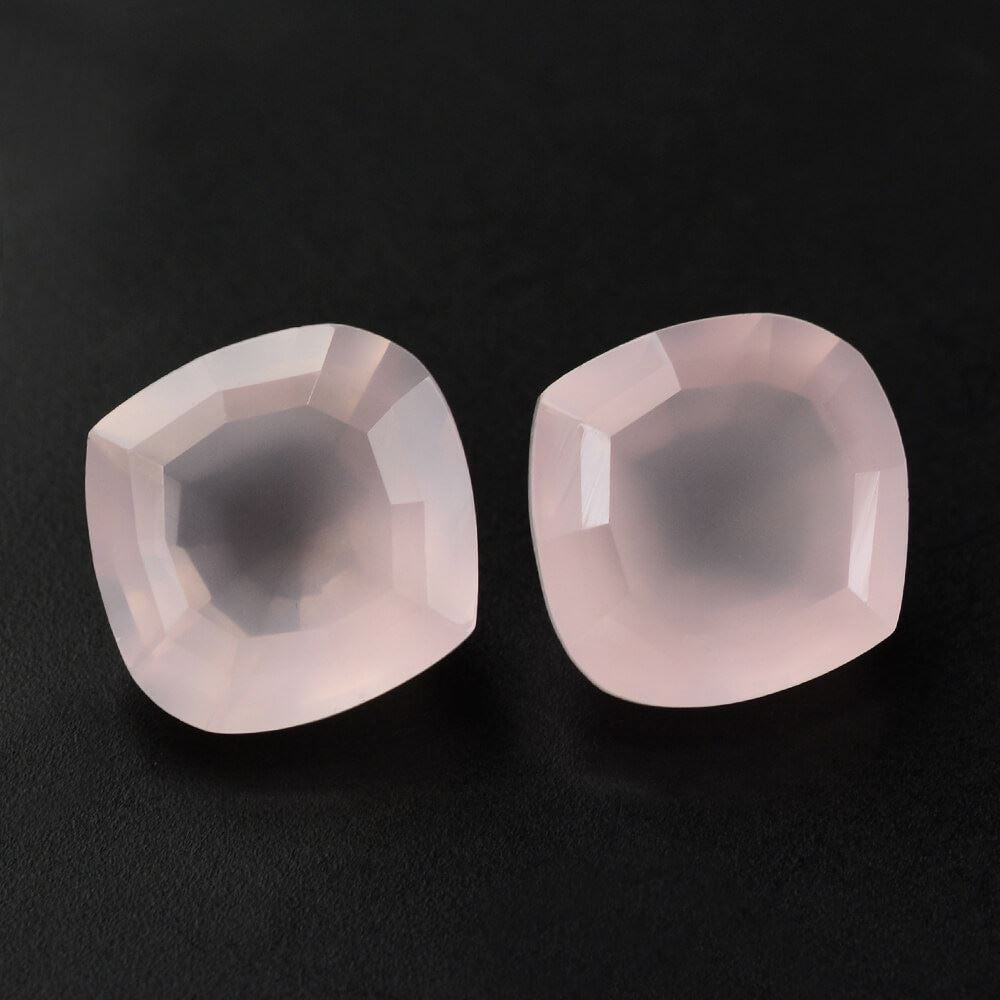 ROSE QUARTZ STEP CUT ONION (MILKY) 12MM 4.96 Cts.