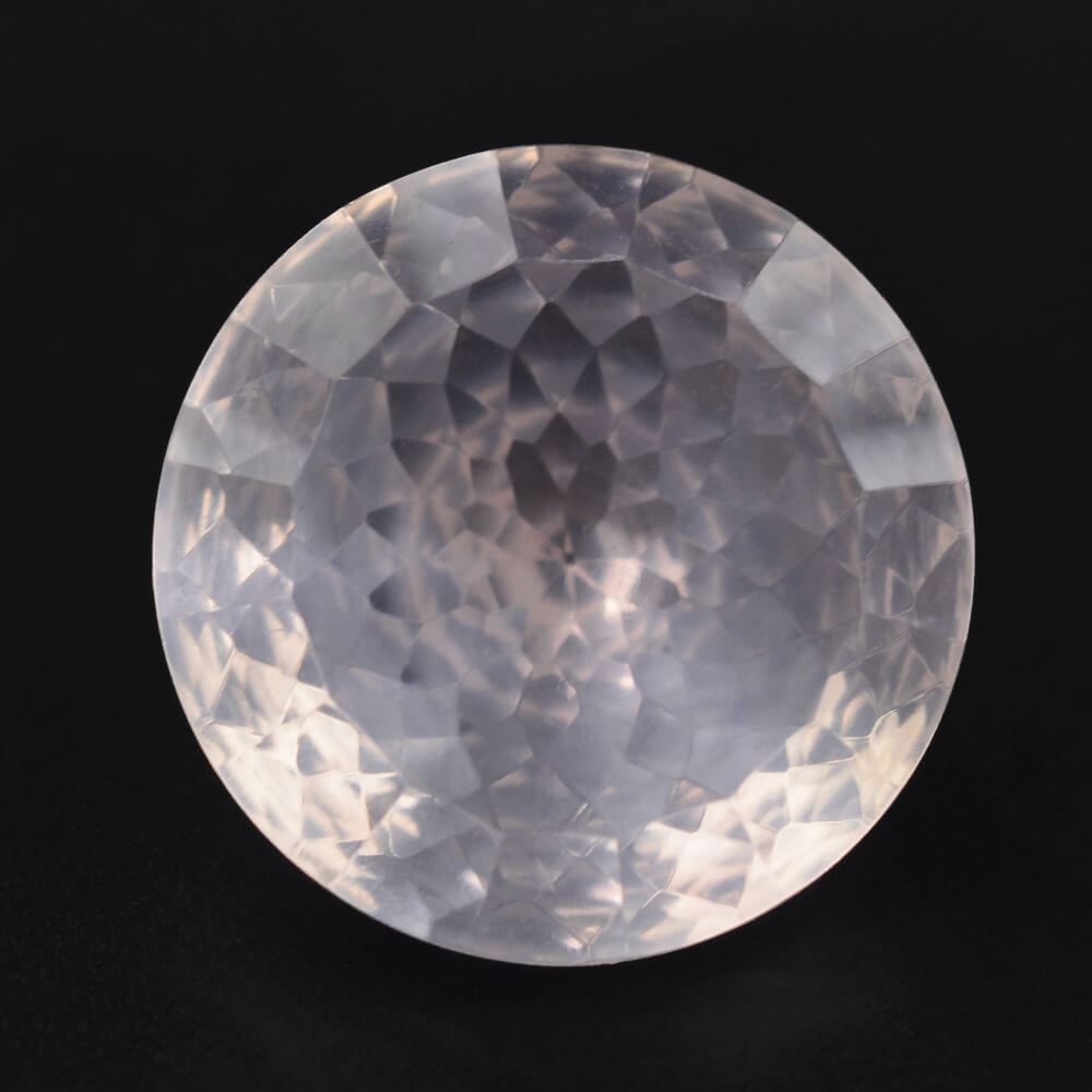 ROSE QUARTZ NIRVANA CUT ROUND (SEMI-MILKY) (NICE COLOR) 14MM 8.83 Cts.
