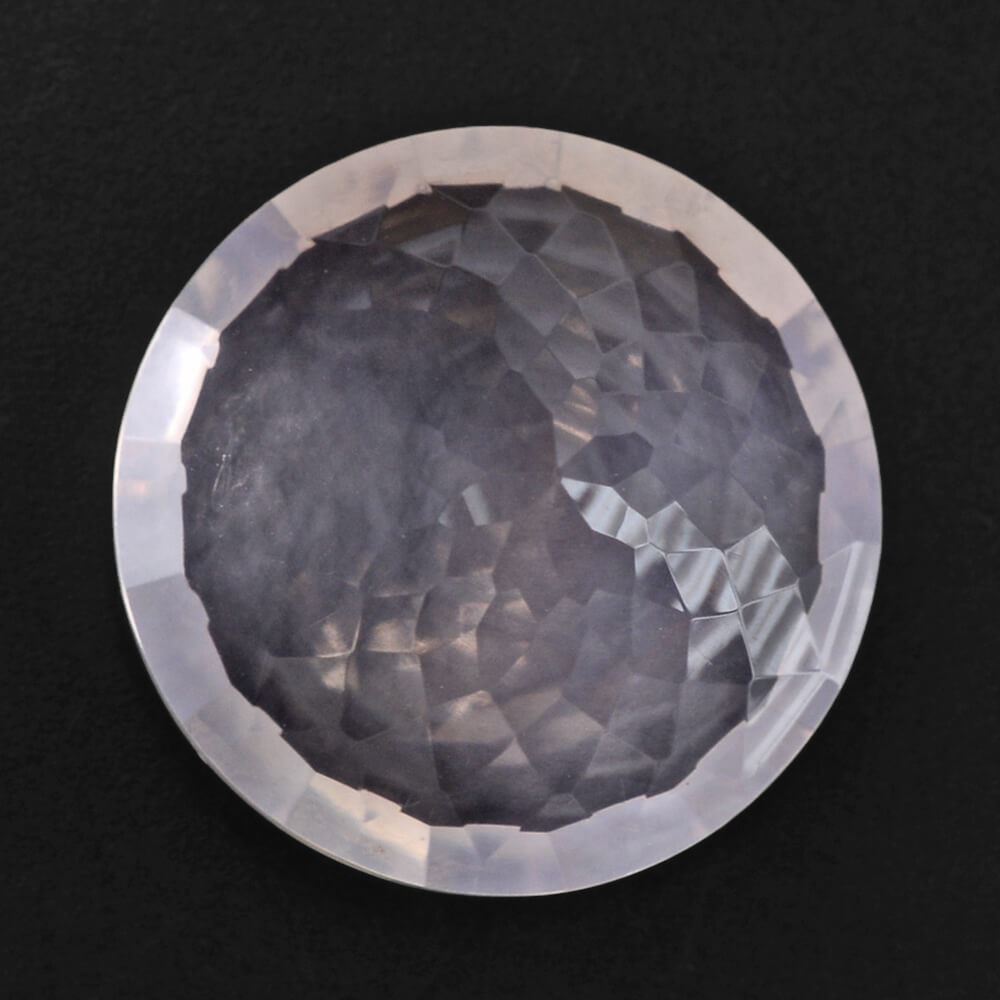 ROSE QUARTZ NIRVANA CUT ROUND (SEMI-MILKY) (NICE COLOR) 14MM 8.83 Cts.