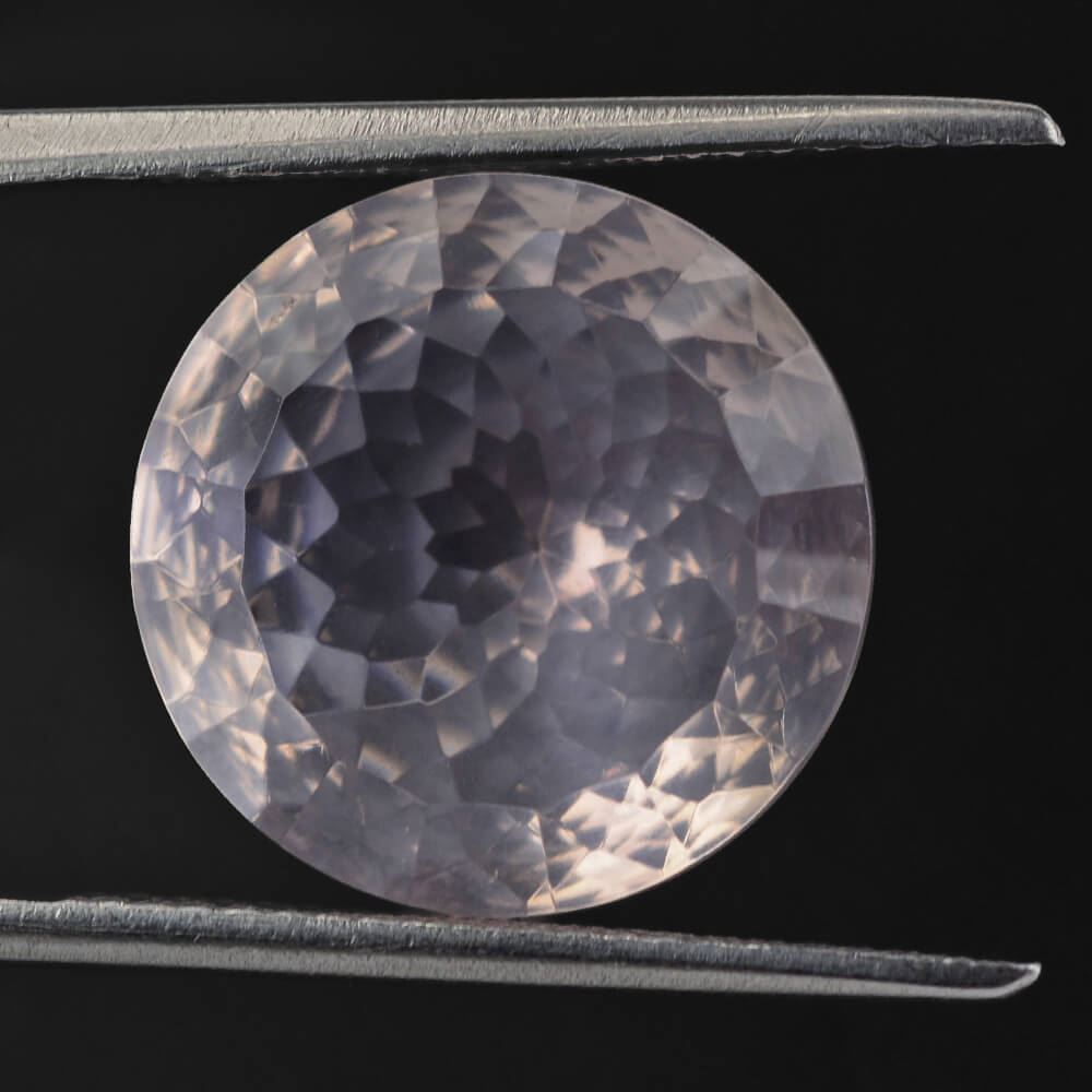 ROSE QUARTZ NIRVANA CUT ROUND (SEMI-MILKY) (NICE COLOR) 14MM 8.83 Cts.
