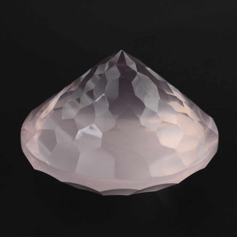 ROSE QUARTZ NIRVANA CUT ROUND (SEMI-MILKY) (NICE COLOR) 15MM 10.75 Cts.