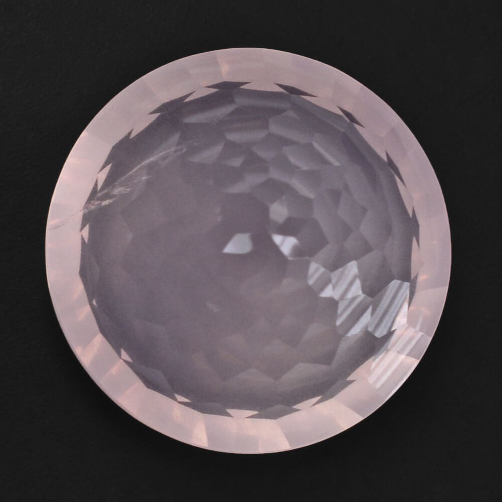 ROSE QUARTZ NIRVANA CUT ROUND (SEMI-MILKY) (NICE COLOR) 15MM 10.75 Cts.