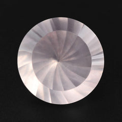 ROSE QUARTZ CHECKER CUT ROUND (SEMI- MILKY) (NICE COLOR) 12MM 5.39 Cts.