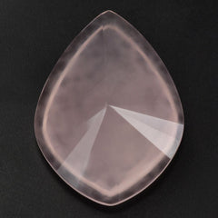 ROSE QUARTZ CARVED CHECKER TOP ONION (MILKY)30X22 MM 32.13 Cts.