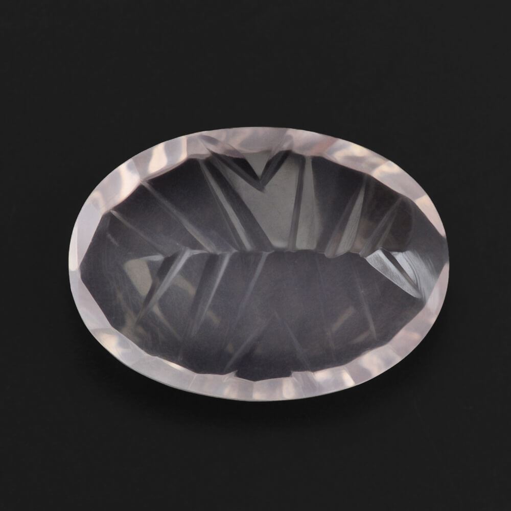 ROSE QUARTZ CONCAVE MARQUISE TOP OVAL TRANSPARENT (MEDIUM) 14X10MM 5.00 Cts.