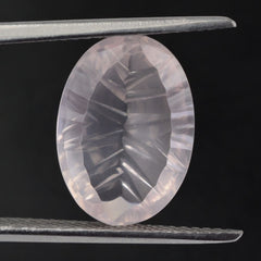 ROSE QUARTZ CONCAVE MARQUISE TOP OVAL TRANSPARENT (MEDIUM) 14X10MM 5.00 Cts.