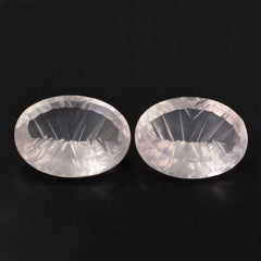 ROSE QUARTZ CONCAVE MARQUISE TOP OVAL TRANSPARENT (MEDIUM) 14X10MM 5.00 Cts.