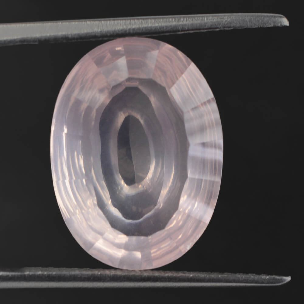 ROSE QUARTZ SWIRL CUT OVAL TRANSPARENT (MEDIUM) 16X12MM 8.20 Cts.