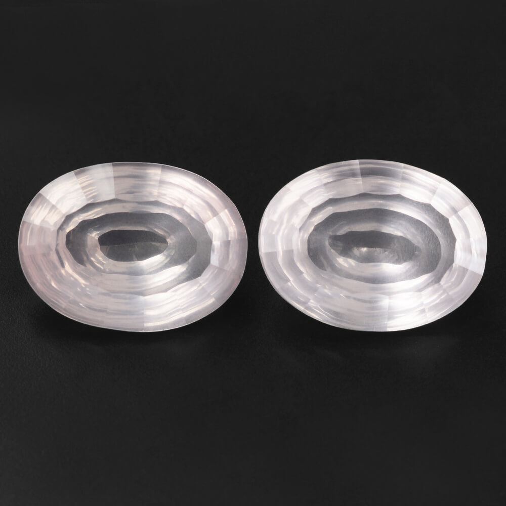 ROSE QUARTZ SWIRL CUT OVAL TRANSPARENT (MEDIUM) 16X12MM 8.20 Cts.