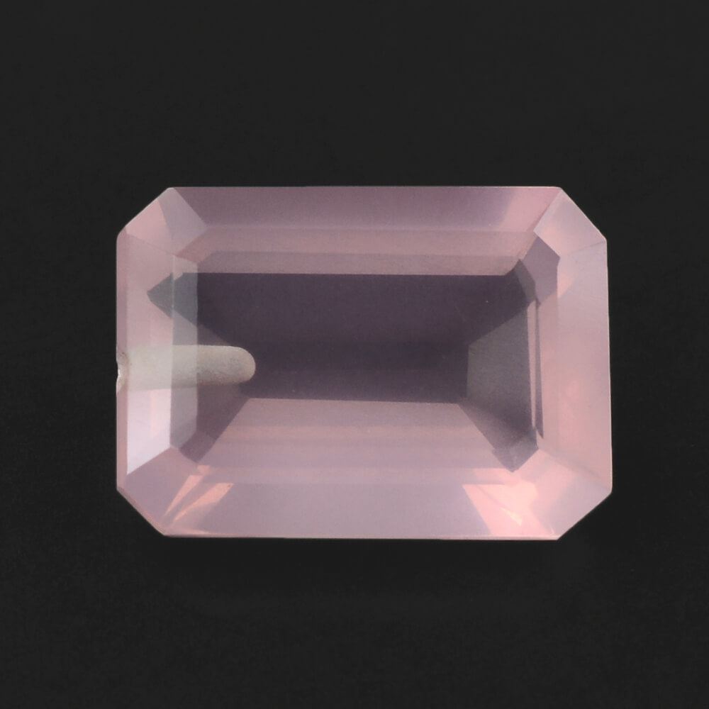 ROSE QUARTZ CUT OCTAGON (HALF DRILL) TRANSPARENT (NICE) 14X10MM 6.10 Cts.