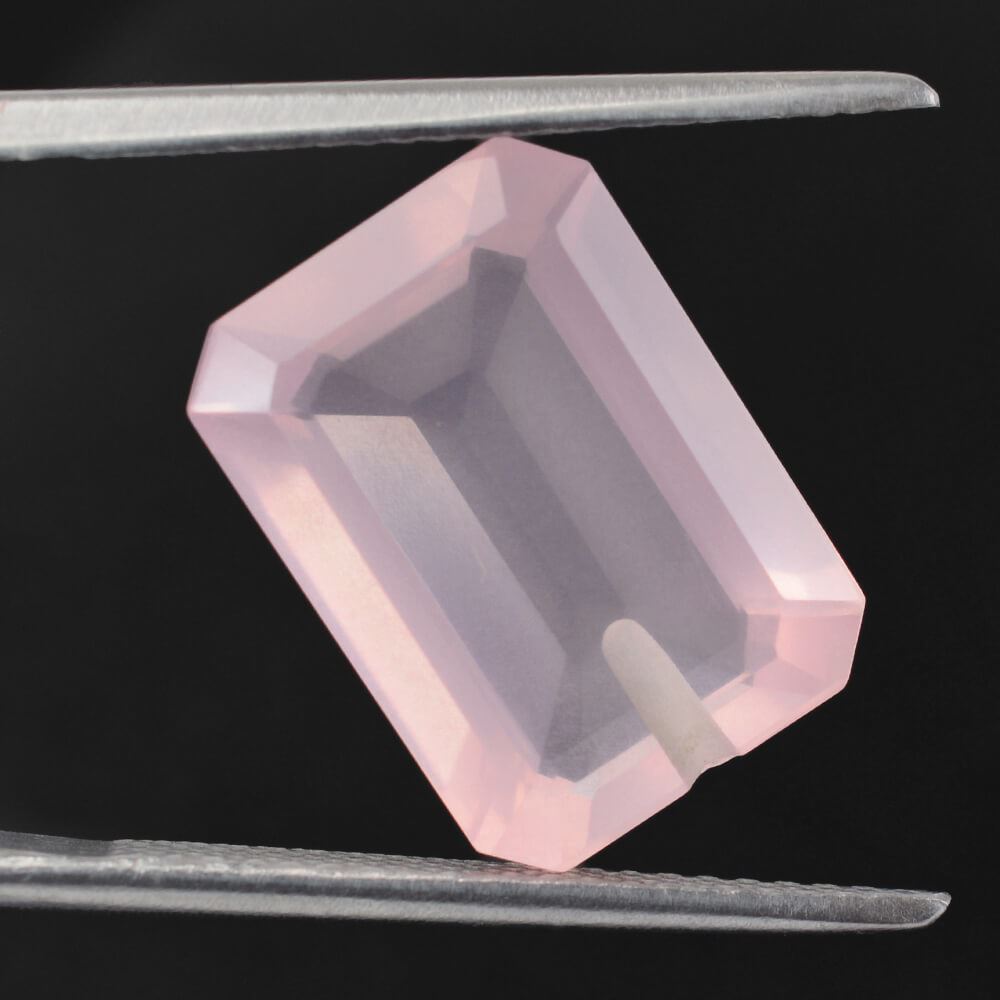 ROSE QUARTZ CUT OCTAGON (HALF DRILL) TRANSPARENT (NICE) 14X10MM 6.10 Cts.