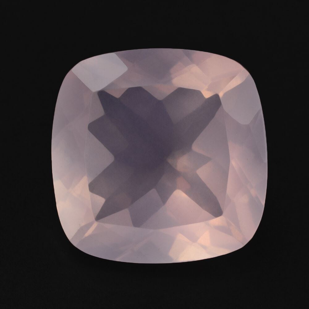 ROSE QUARTZ CUT CUSHION (TRANSPARENT NICE) 14MM 10.15 Cts.