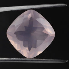 ROSE QUARTZ CUT CUSHION (TRANSPARENT NICE) 14MM 10.15 Cts.