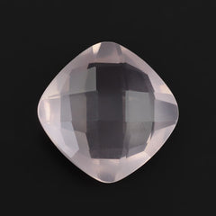 ROSE QUARTZ BRIOLETTE CUSHION (SEMI-MILKY) (NICE COLOR) 10MM 3.38 Cts.
