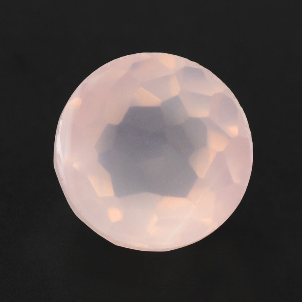 ROSE QUARTZ IRREGULAR CUT ROUND CAB (SEMI-MILKY) (NICE COLOR) 9MM 2.68 Cts.