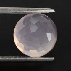 ROSE QUARTZ IRREGULAR CUT ROUND CAB (SEMI-MILKY) (NICE COLOR) 9MM 2.68 Cts.