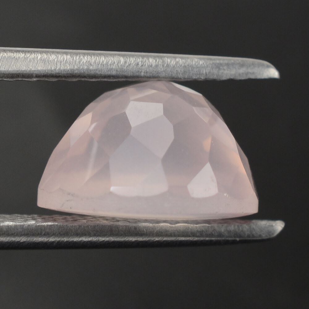 ROSE QUARTZ IRREGULAR CUT ROUND CAB (SEMI-MILKY) (NICE COLOR) 9MM 2.68 Cts.
