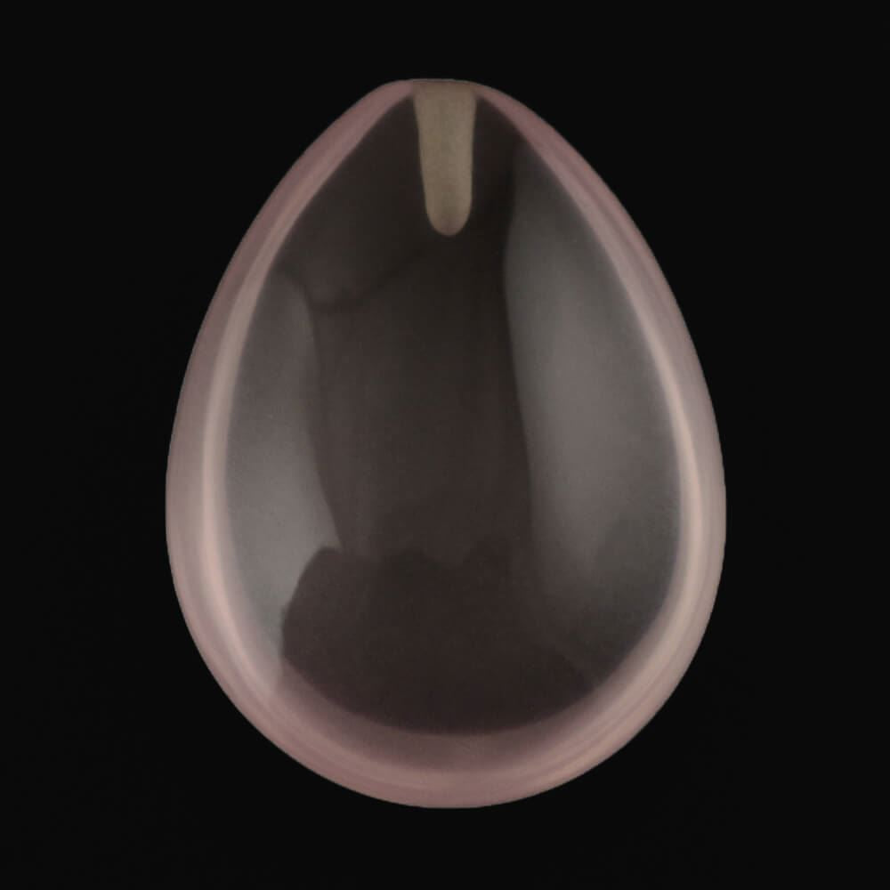 ROSE QUARTZ LENTIL PEAR TRANSPARENT NICE (HALF DRILL) 16X12MM 7.23 Cts.