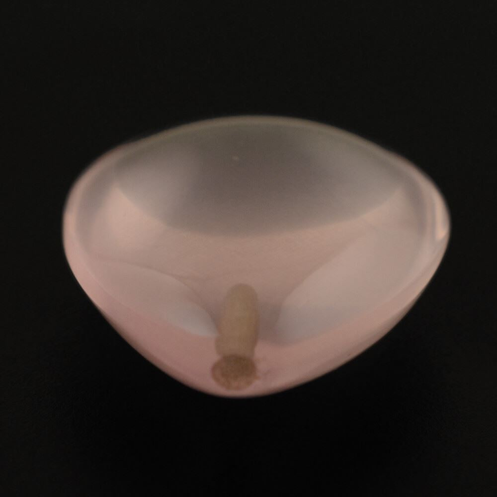 ROSE QUARTZ LENTIL PEAR TRANSPARENT NICE (HALF DRILL) 16X12MM 7.23 Cts.