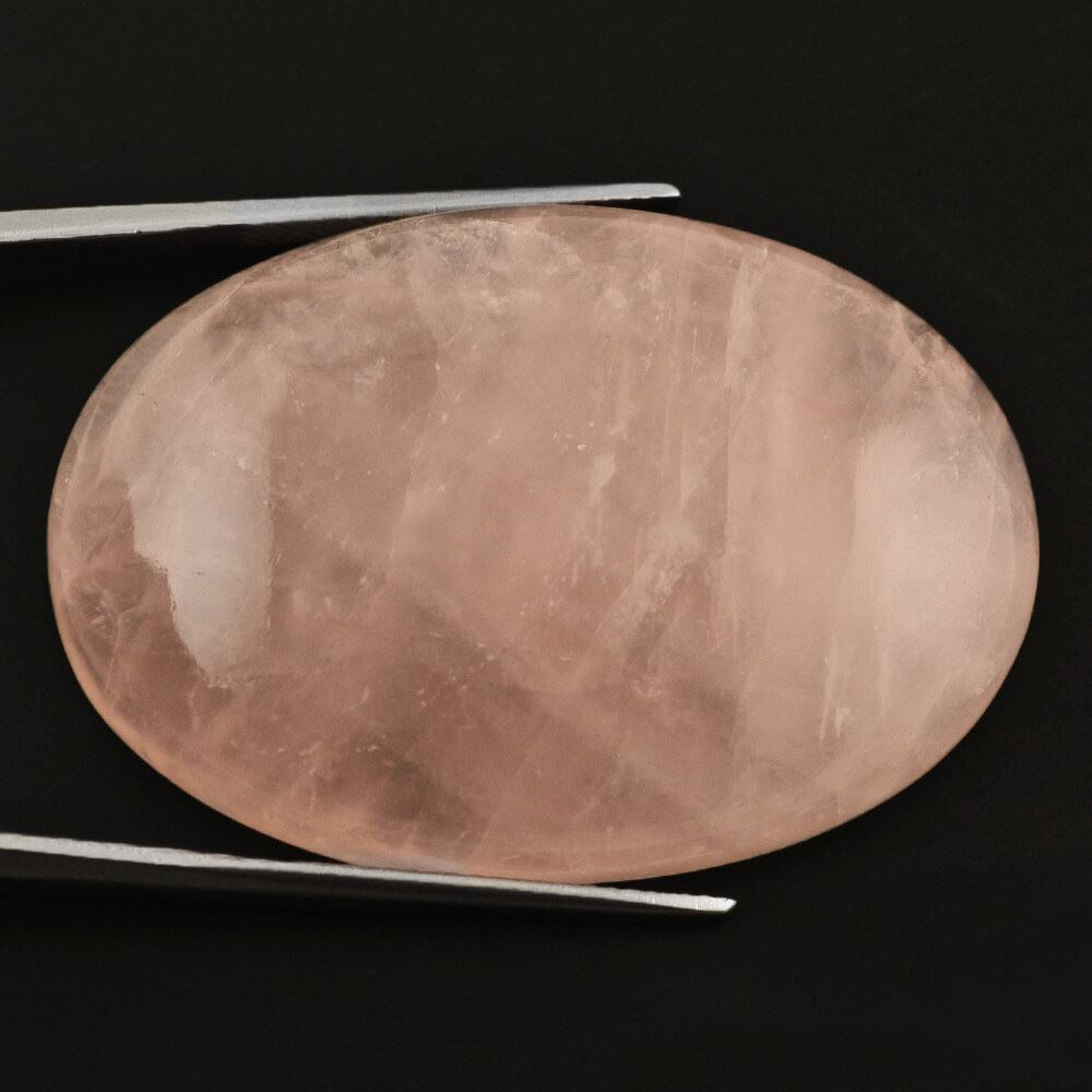 ROSE QUARTZ OVAL CAB (MILKY) 40X28MM 75.93 Cts.